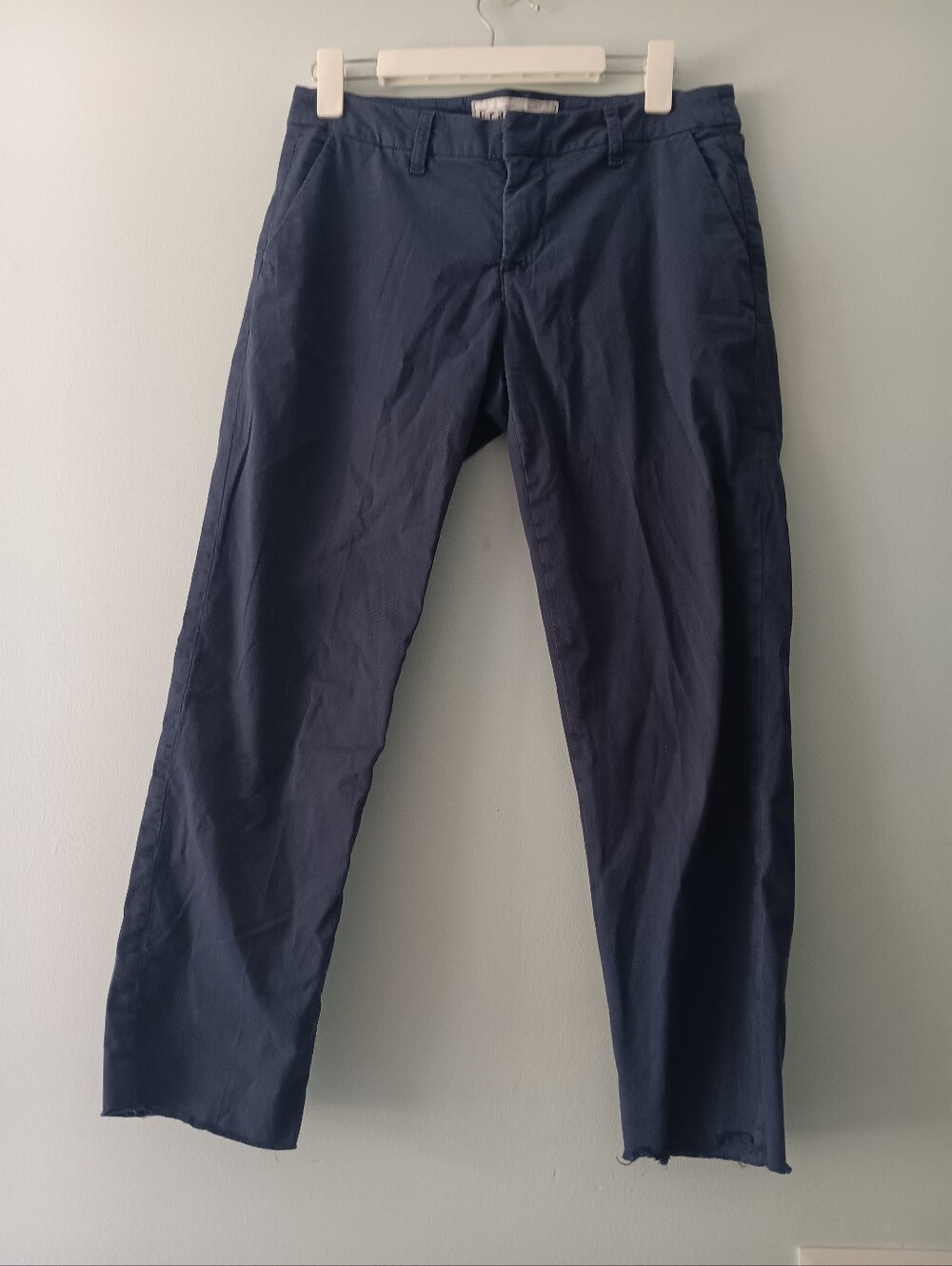 Frank & Eileen Wicklow Dark Blue Jeans Raw Hem 4